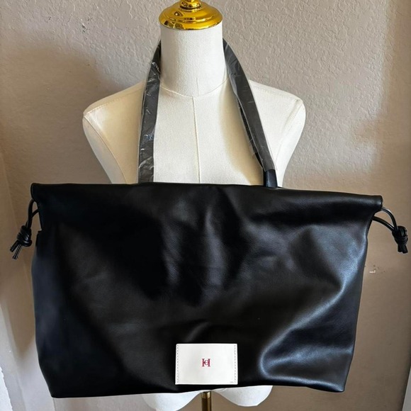 Handbags - Carolina Herrera Black Leather Halter Bag